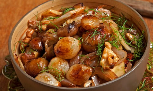 Sauté of Chestnuts, Walnuts, Fennel & Onions Recipe | D'Artagnan