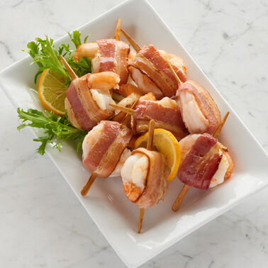 16 Bacon-Wrapped Shrimp with Pepper Jack Cheese Add-On