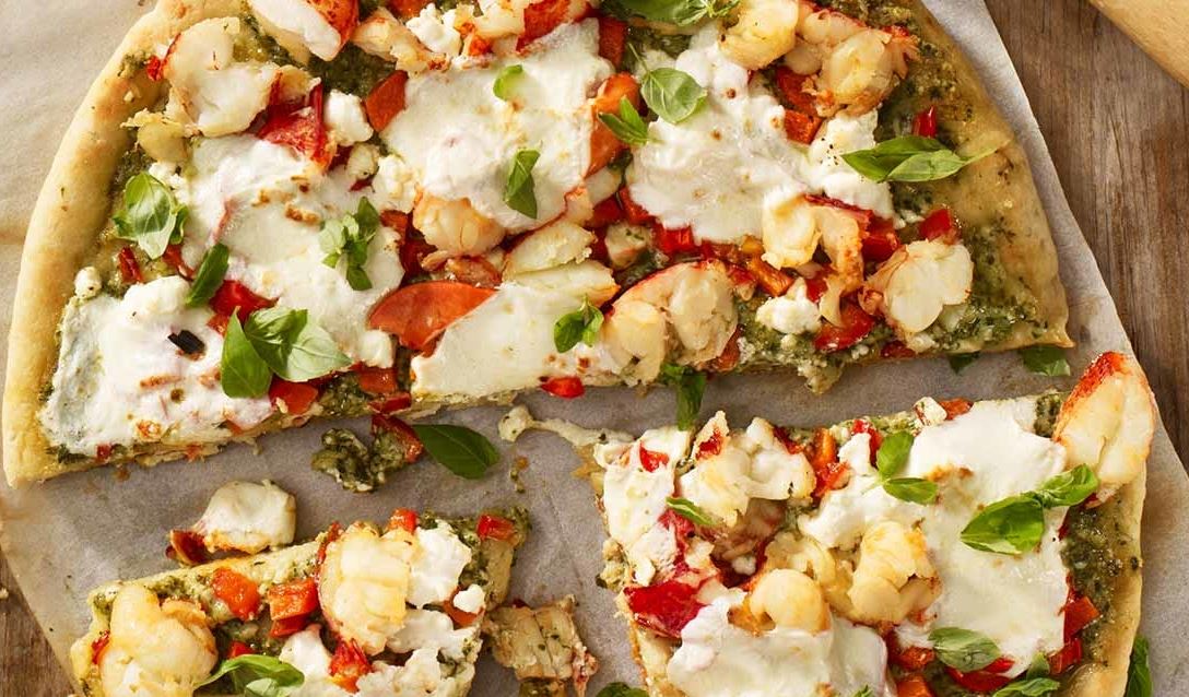 Maine Lobster Pizza and Roasted Garlic Pesto