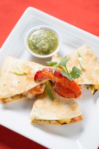 Maine Lobster and Mango Quesadilla with Tomatillo Sauce