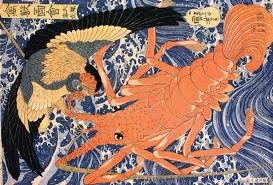 Utagawa Kuniyoshi, Lobster painting japan art