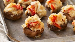 crab and lobster stuffed mushrooms recipe